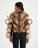 Fox Fur Jacket 5/4 W/ Removeble Sleeves