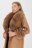 -DOBLE- Cashmere Coat w/ Fur ( Camel )