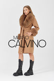 -DOBLE- Cashmere Coat w/ Fur ( Camel )